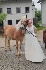 Simple White V-Neck Sleeveless A-line Wedding Dress with Rhinestones