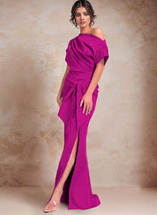 Trumpet Mermaid One Shoulder Mother Of The Bride Dresses With Split Side