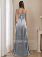 Sleeveless V-Neck Floor-Length A-Line Mother of the Bride Dress with Rhinestone