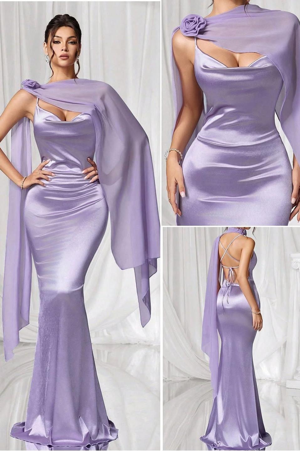 Spaghetti Strap Backless Sleeveless Long Mermaid Formal Dress With Pleated