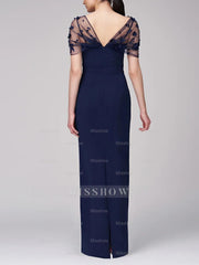Spaghetti Strap Sleeveless Floor-Length Mother of the Bride Gown with Watteau Train