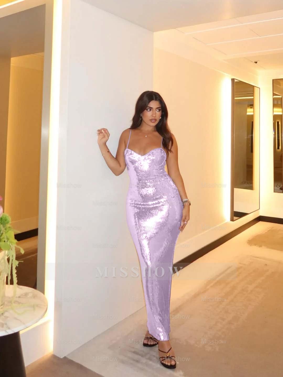 Spaghetti Strap Sleeveless Long Mermaid Formal Dress With Pleated