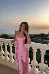 Spaghetti Strap Sleeveless Long Mermaid Formal Dress With Pleated