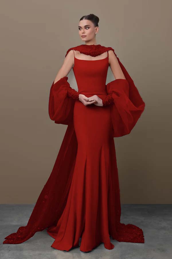 Spaghetti Strap Sleeveless Long Mermaid Formal Dress With Sequins