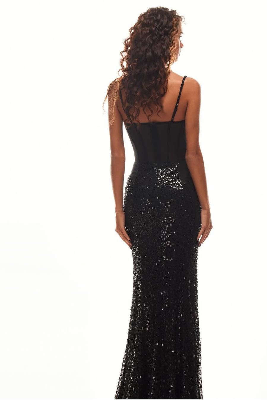 Spaghetti Strap Sweetheart Mermaid Long Formal Dress With Sequins