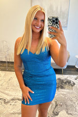 Sparkly Butter Yellow Strapless Ruched Short Bodycon Homecoming Dress with Beading