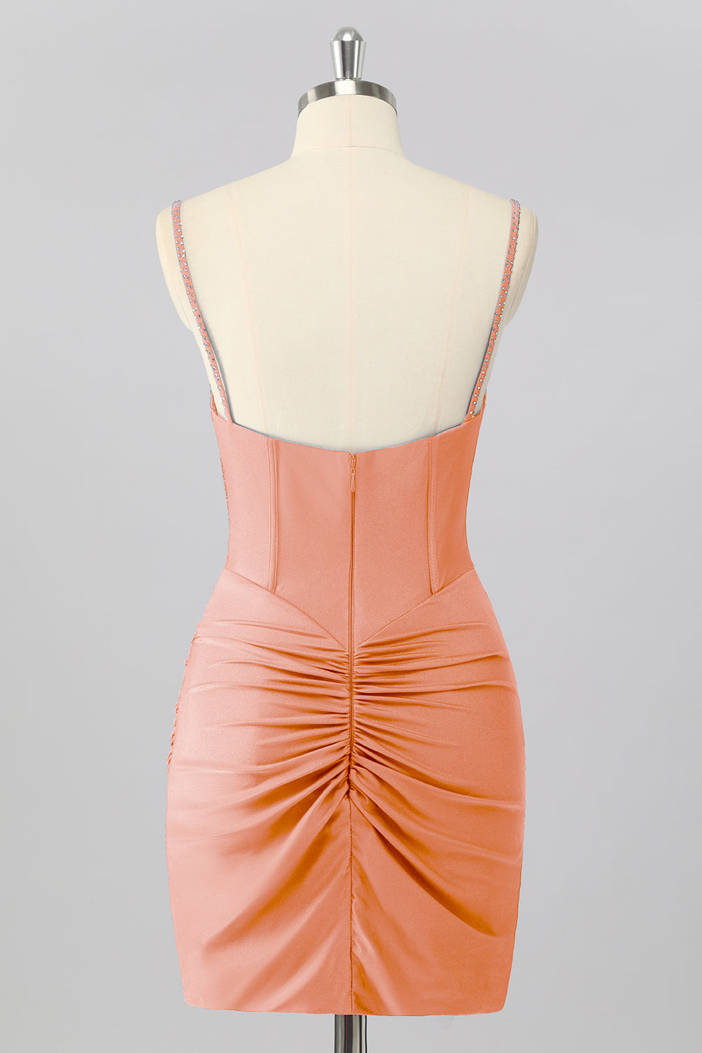 Sparkly Royal Blue Bodycon V Neck Short Corset Homecoming Dress with Beading