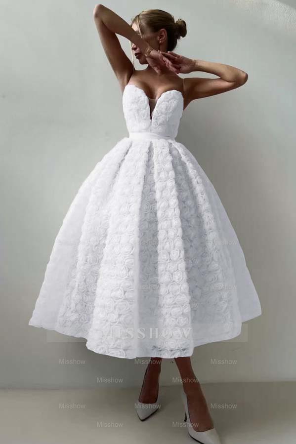 Strapless Sleeveless Long A Line Formal Dress With Appliques Belt