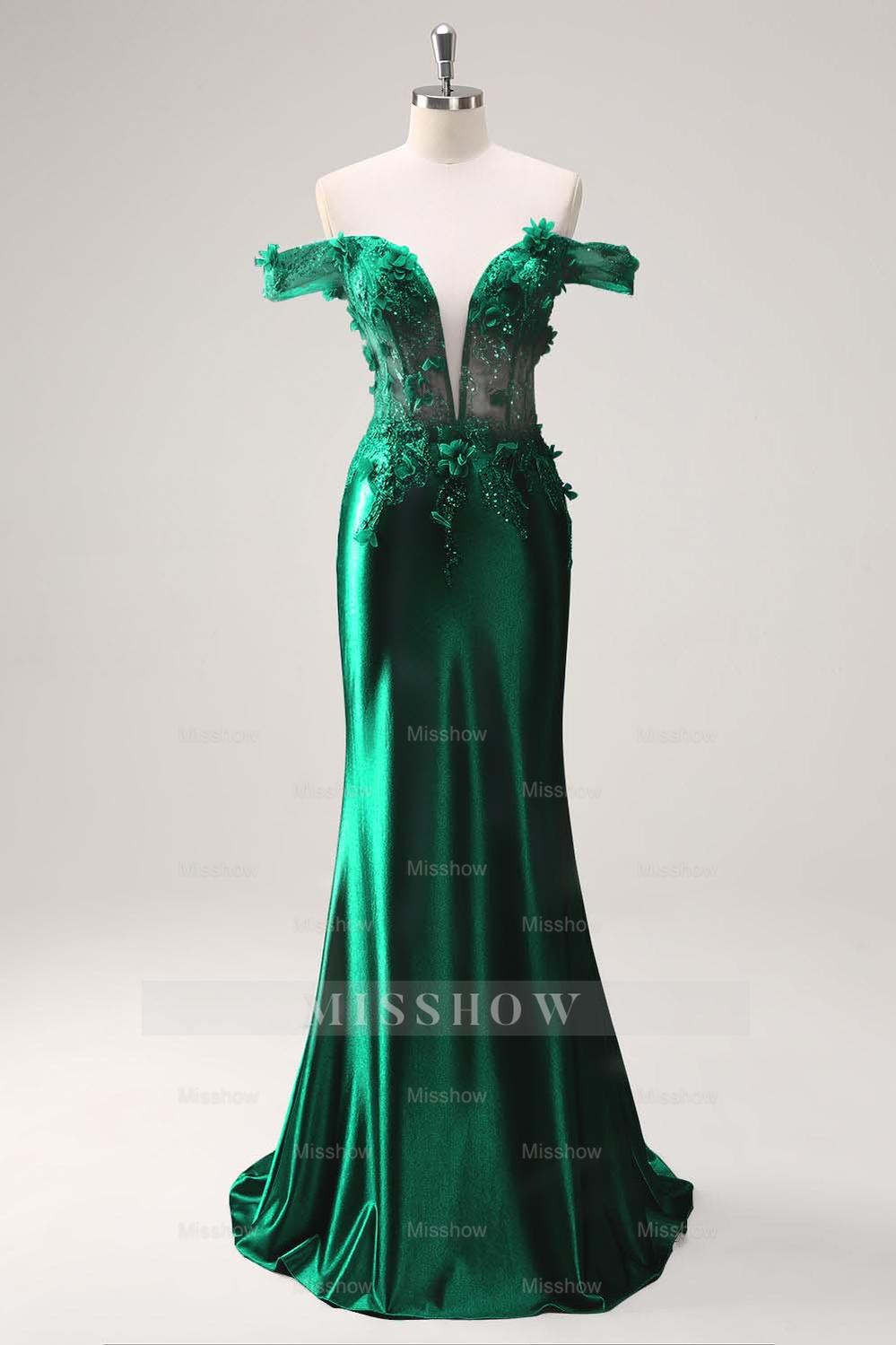 Strapless Sleeveless Long Mermaid Formal Dress With Appliques Pleated