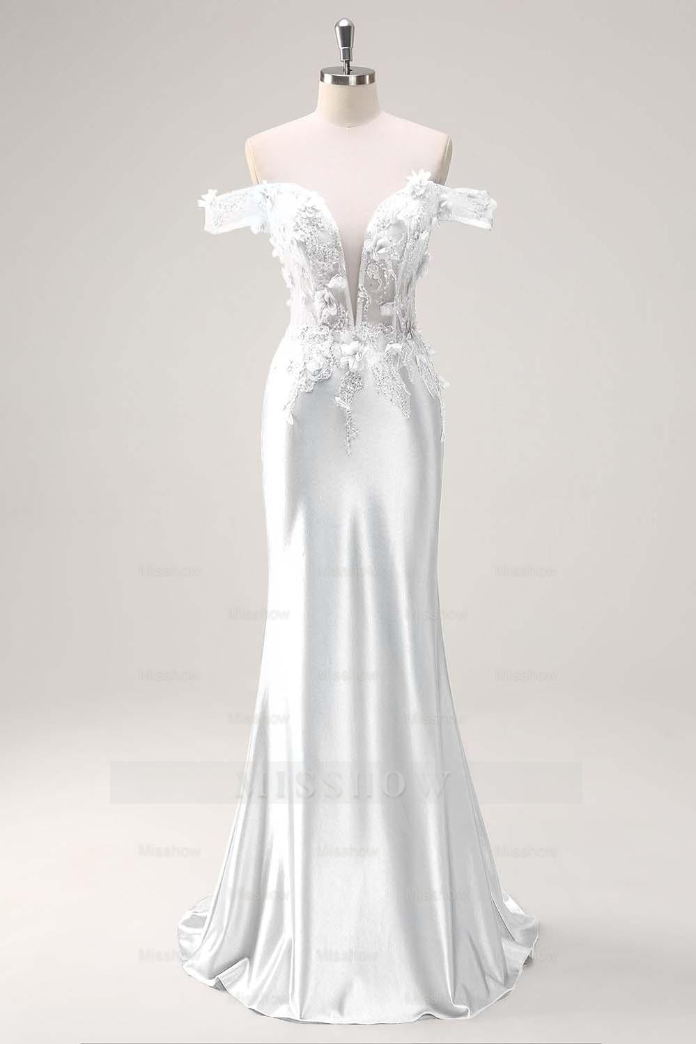 Strapless Sleeveless Long Mermaid Formal Dress With Appliques Pleated