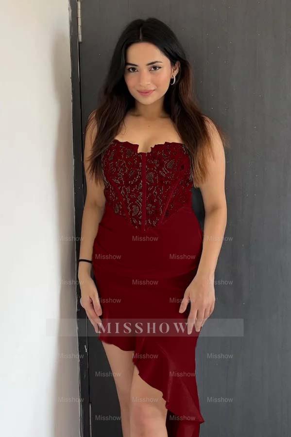 Strapless Sweetheart Sleeveless Formal Dress With Pleated Ruffle