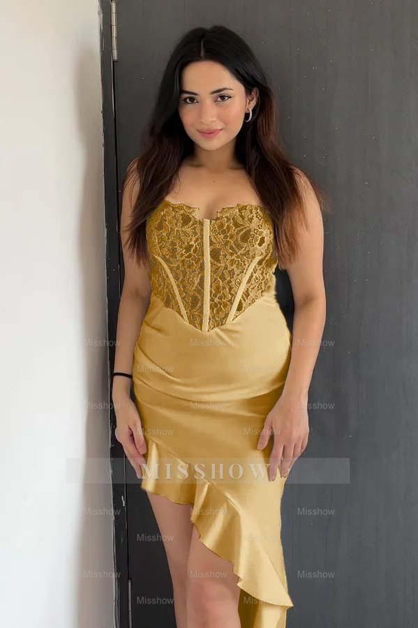 Strapless Sweetheart Sleeveless Formal Dress With Pleated Ruffle