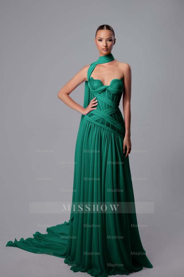 Strapless Sweetheart Sleeveless Long Formal Dress With Pleated