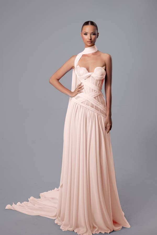 Strapless Sweetheart Sleeveless Long Formal Dress With Pleated