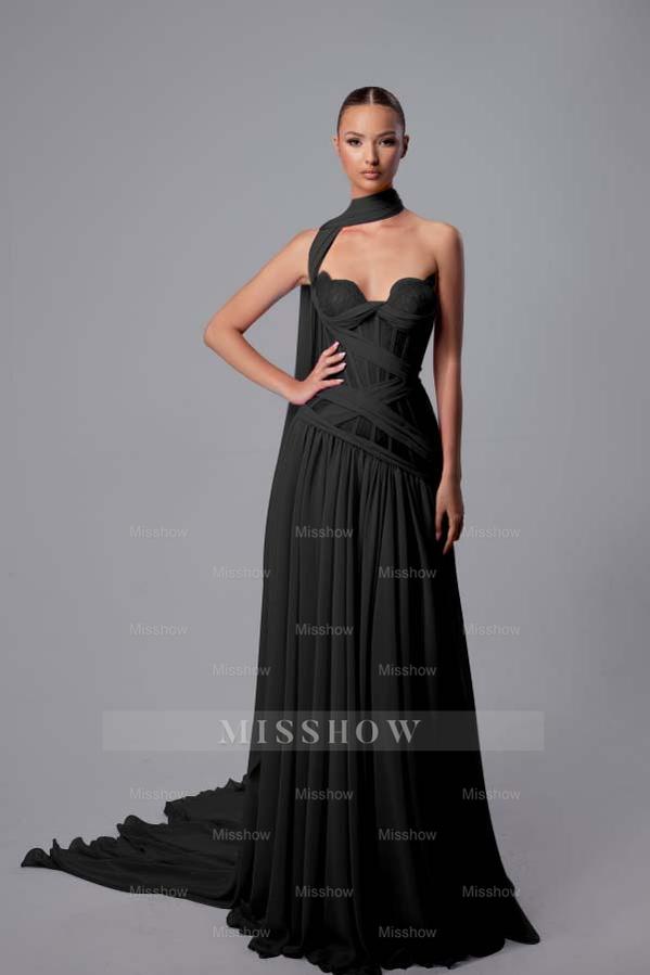 Strapless Sweetheart Sleeveless Long Formal Dress With Pleated