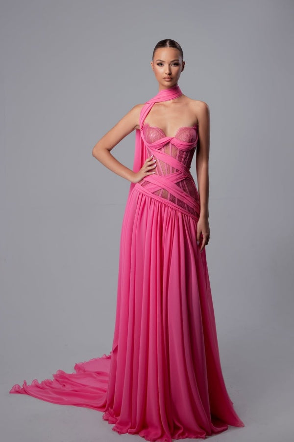 Strapless Sweetheart Sleeveless Long Formal Dress With Pleated