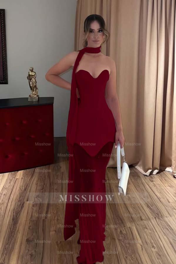 Strapless Sweetheart Sleeveless Long Mermaid Formal Dress With Beading