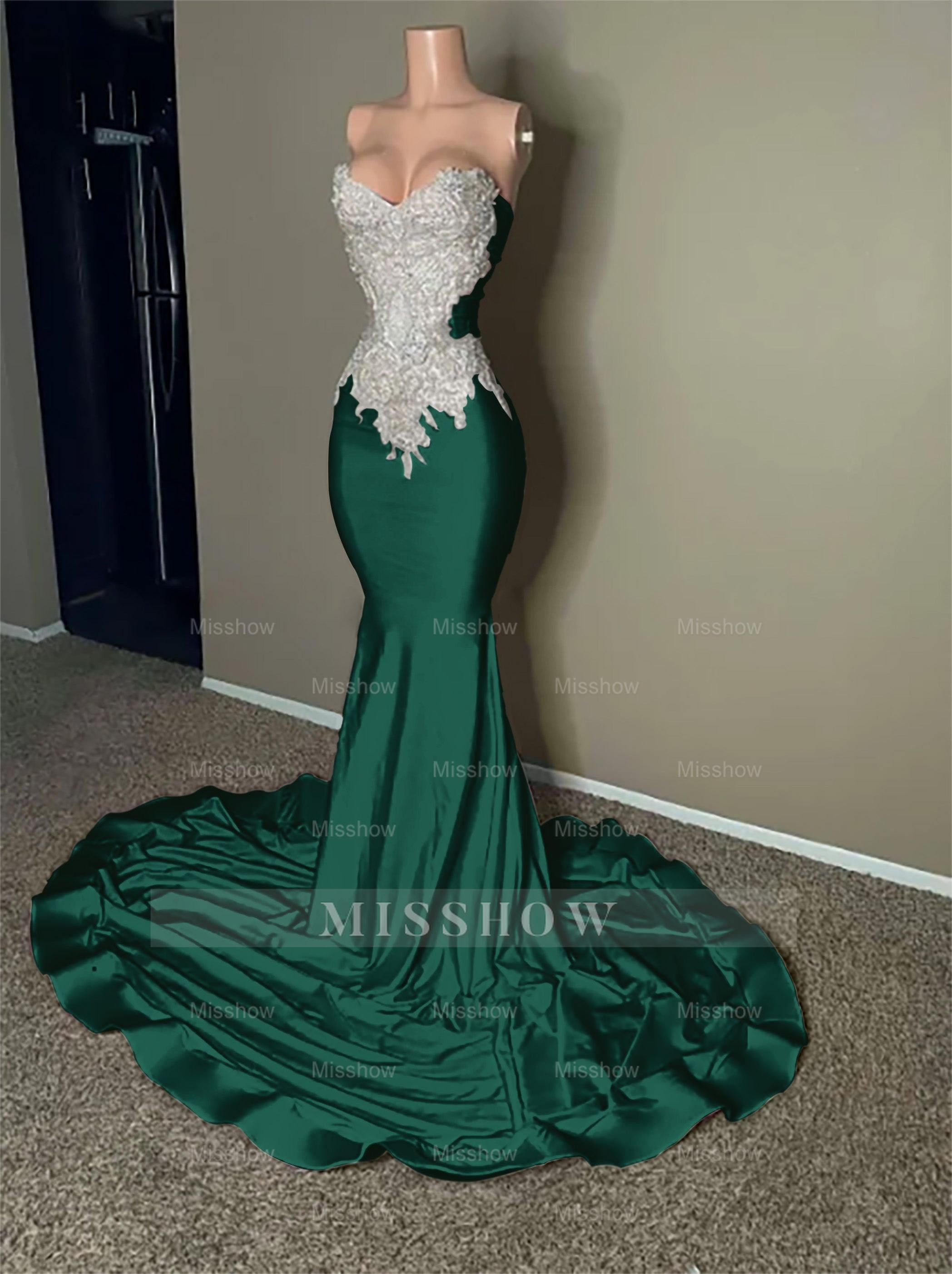 Stunning Pink Sleeveless Strapless Mermaid Long Formal Dress With Embroidery