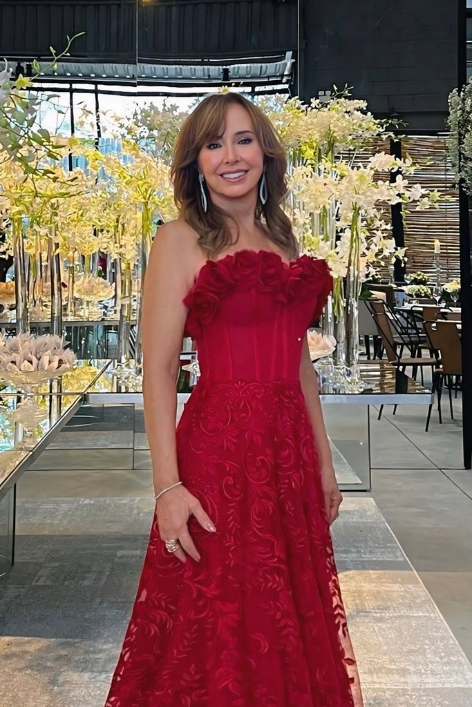 red lace mother of the bride dress WEDTREND Women Burgundy Mother Of The Bride Dress With Slit Sheath Lace Long Sleeves Mother Of The Bride Dress, Burgundy / M