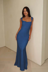 Stunning Straps Sleeveless Long Mermaid Formal Dress With Pleated