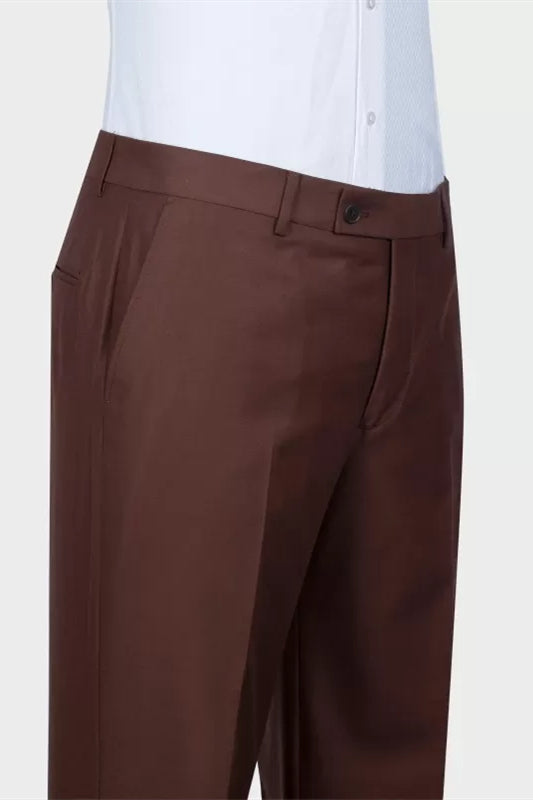 Stylish Brown Shawl Lapel Double Breasted Wedding Suit