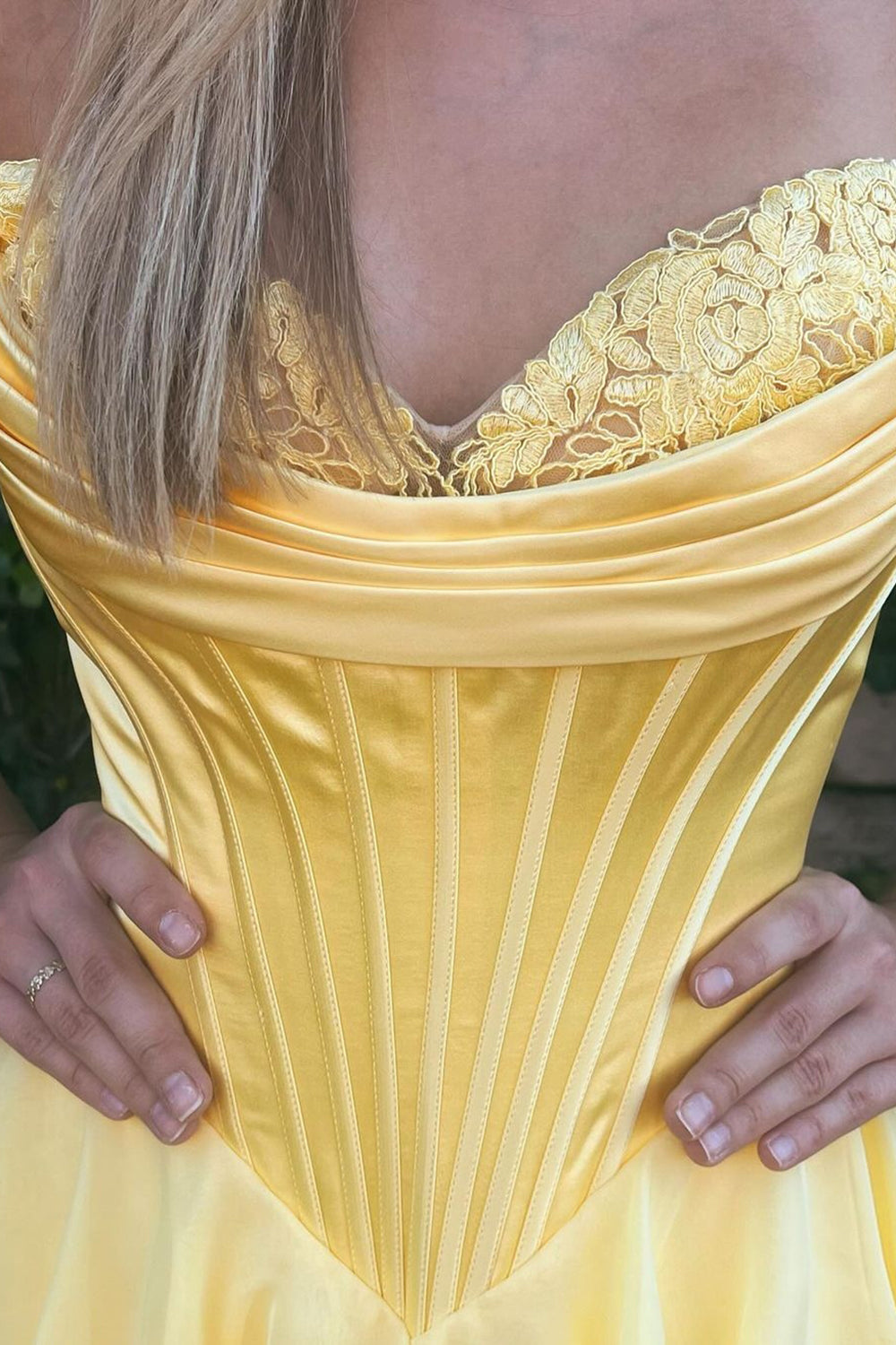 Sweetheart Blue Chiffon Corset Prom Dress with Ruffled A-Line and Long Slit