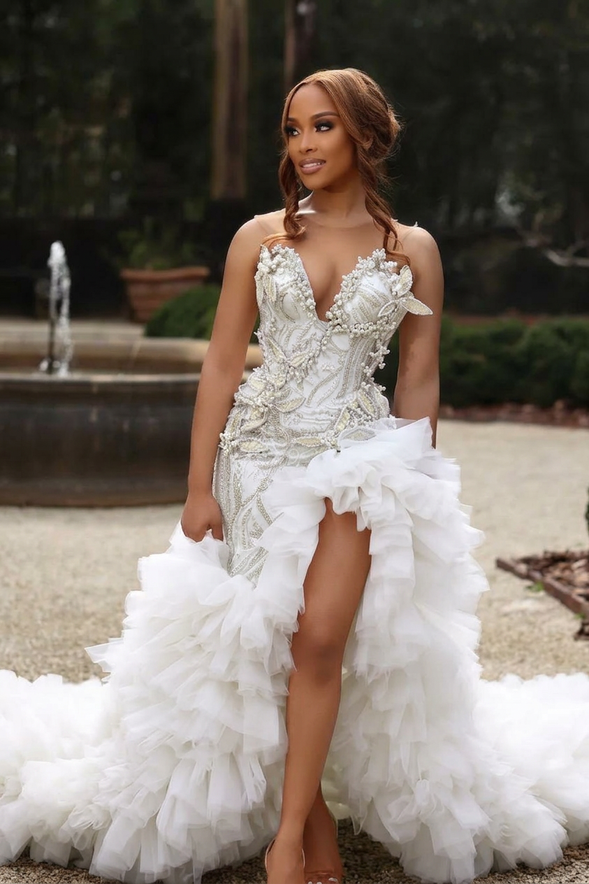 strapless open back dress Sweetheart Long Pink Beaded Lace Strapless Pretty Prom Dress with Ruff –  misshow.com