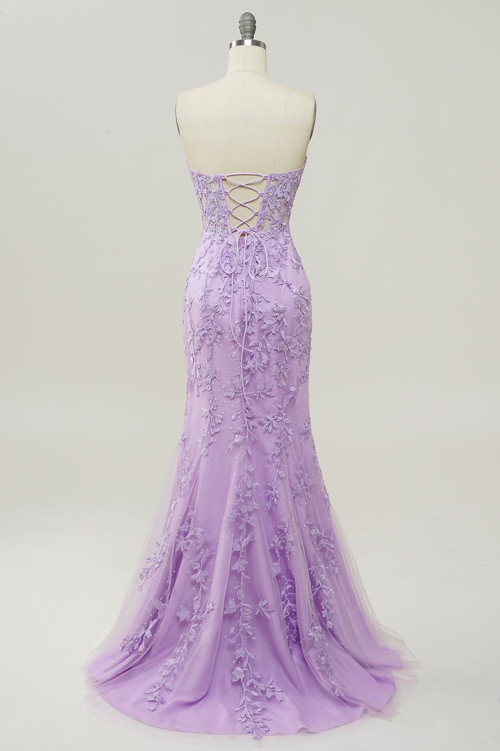 Sweetheart Neck Mermaid Prom Dress in Sky Blue with Appliques