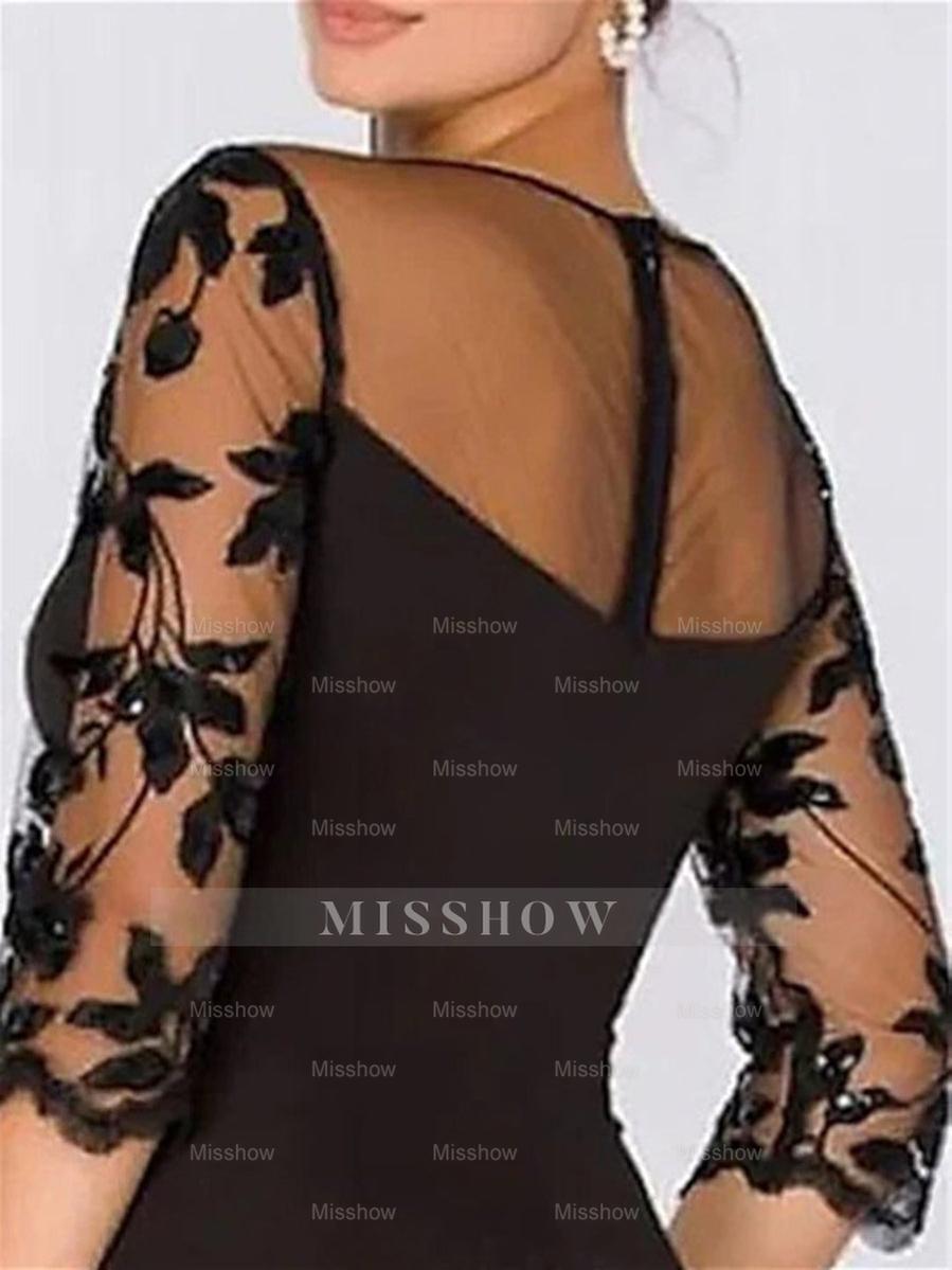 Sweetheart Princess A-Line Floor-Length Jumpsuit with 3/4 Sleeves and Applique for the Mother of the Bride