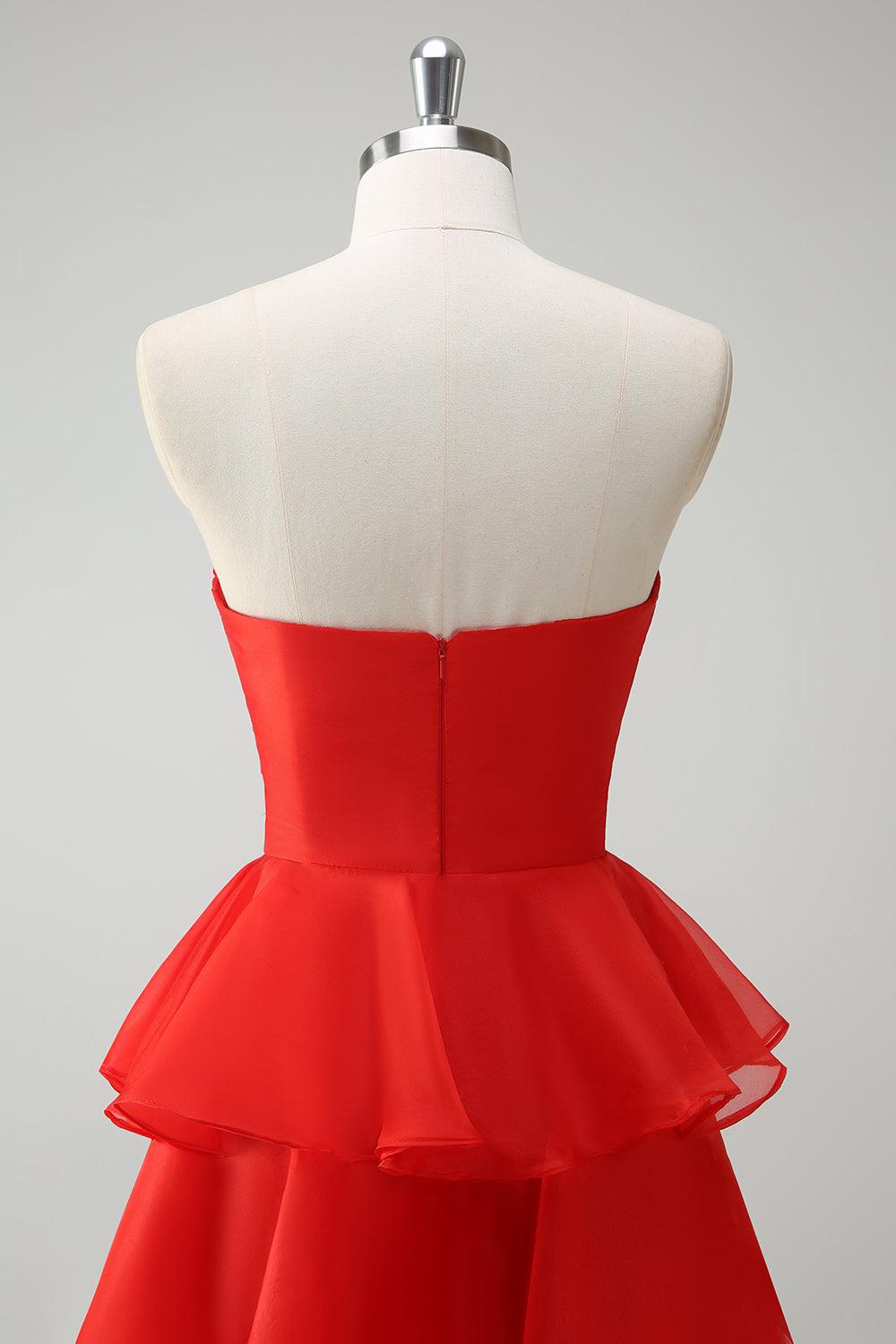 Sweetheart Royal Blue Chiffon Long Prom Dress with Slit in A-Line Tiered Design