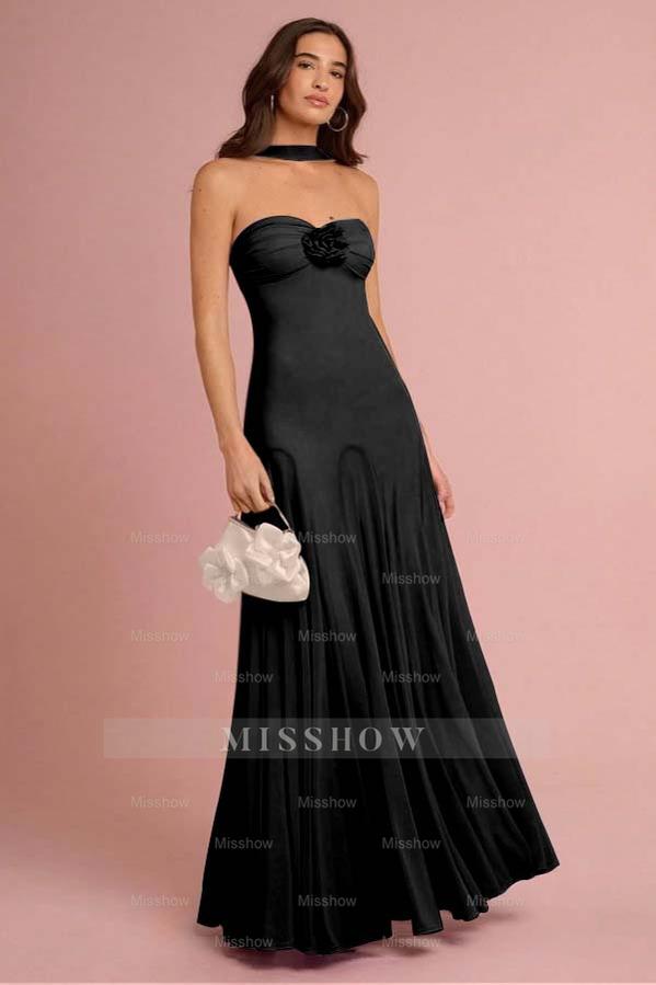 Sweetheart Strapless Sleeveless Long Formal Dress With Ruffles
