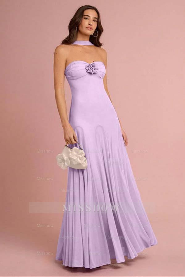 Sweetheart Strapless Sleeveless Long Formal Dress With Ruffles