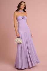 Sweetheart Strapless Sleeveless Long Formal Dress With Ruffles