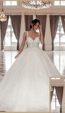 Sweetheart Straps A-Line Princess Wedding Dress