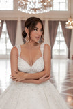 Sweetheart Straps A-Line Princess Wedding Dress
