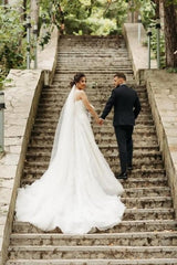 Sweetheart Long A-line Spaghetti Straps Lace Sleeveless Wedding Dresses