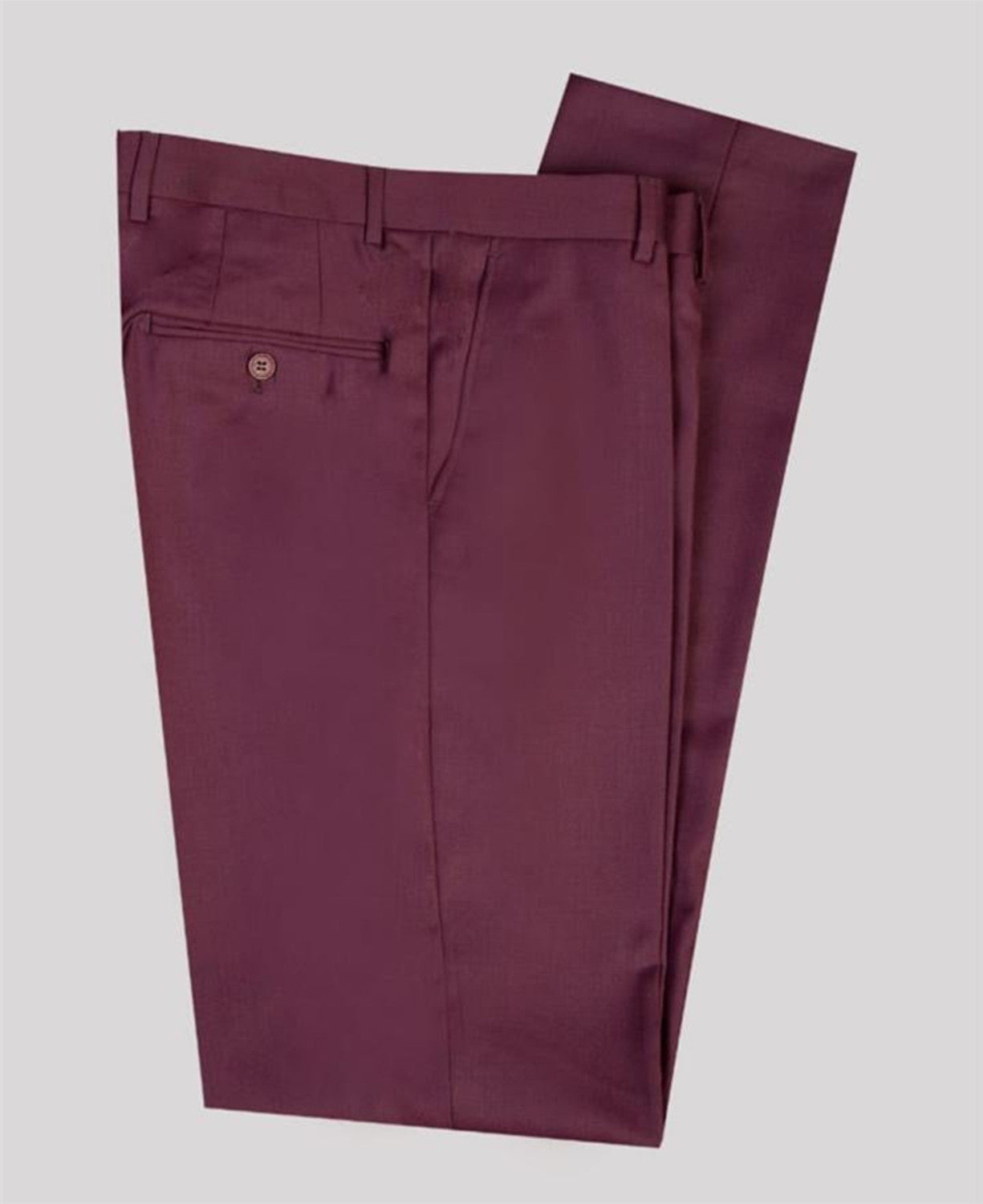 Trendy Burgundy Three-Piece Peak Lapel Men’s Suits