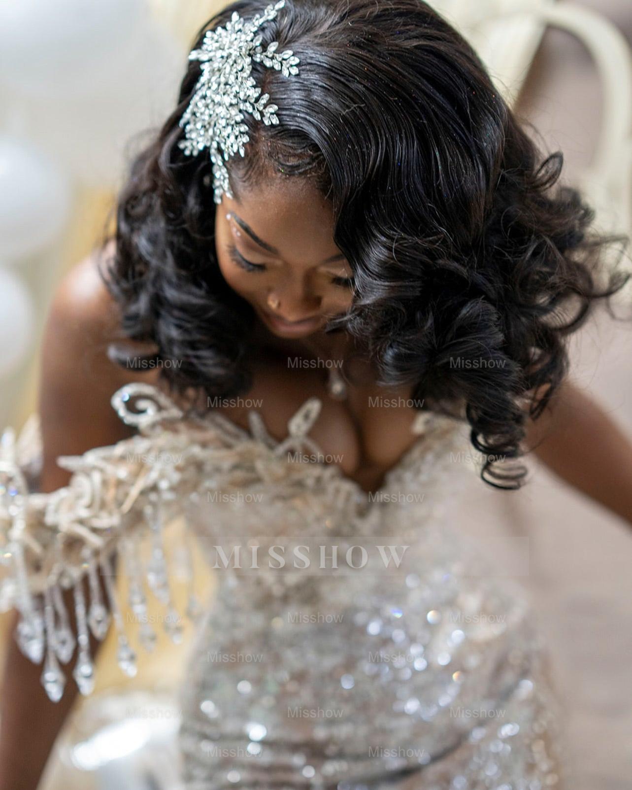 Trendy Long Champagne Sweetheart Sleeveless Mermaid Prom Dress with Rhinestones and Tassels