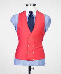 Trendy Red Three-Piece Peak Lapel Prom Suits for Men