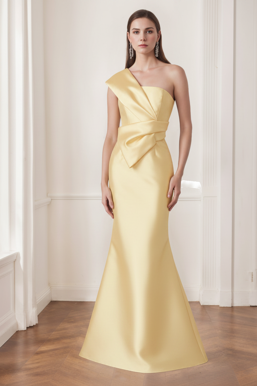 Trumpet/Mermaid One-Shoulder Sleeveless Floor-Length Mother of the Bride Dresses