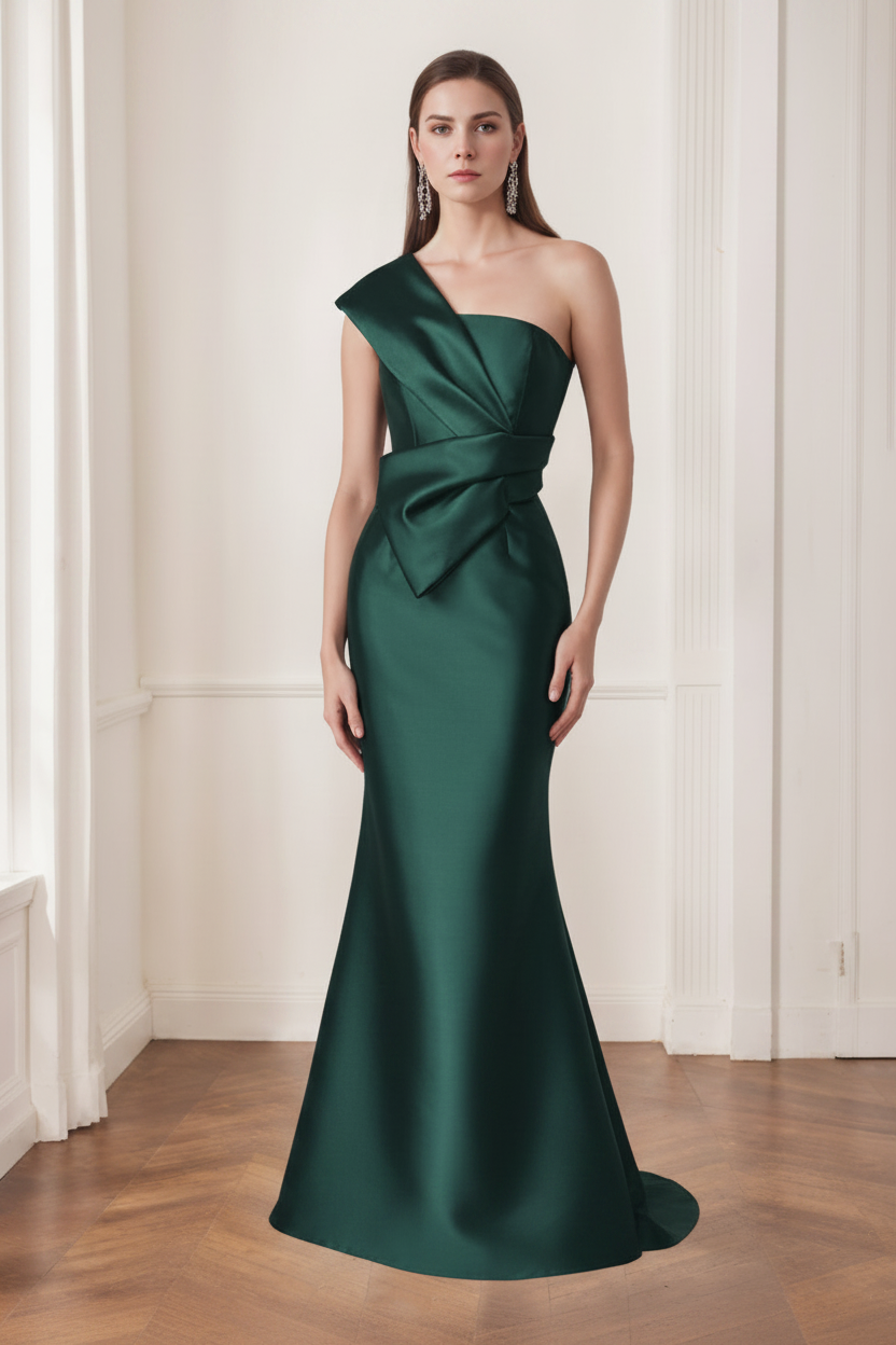 Trumpet/Mermaid One-Shoulder Sleeveless Floor-Length Mother of the Bride Dresses