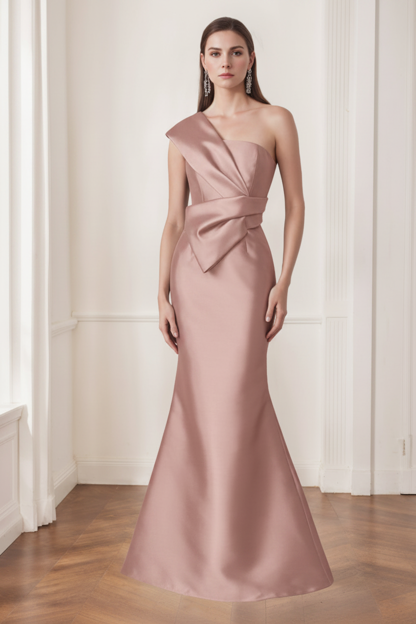 Trumpet/Mermaid One-Shoulder Sleeveless Floor-Length Mother of the Bride Dresses