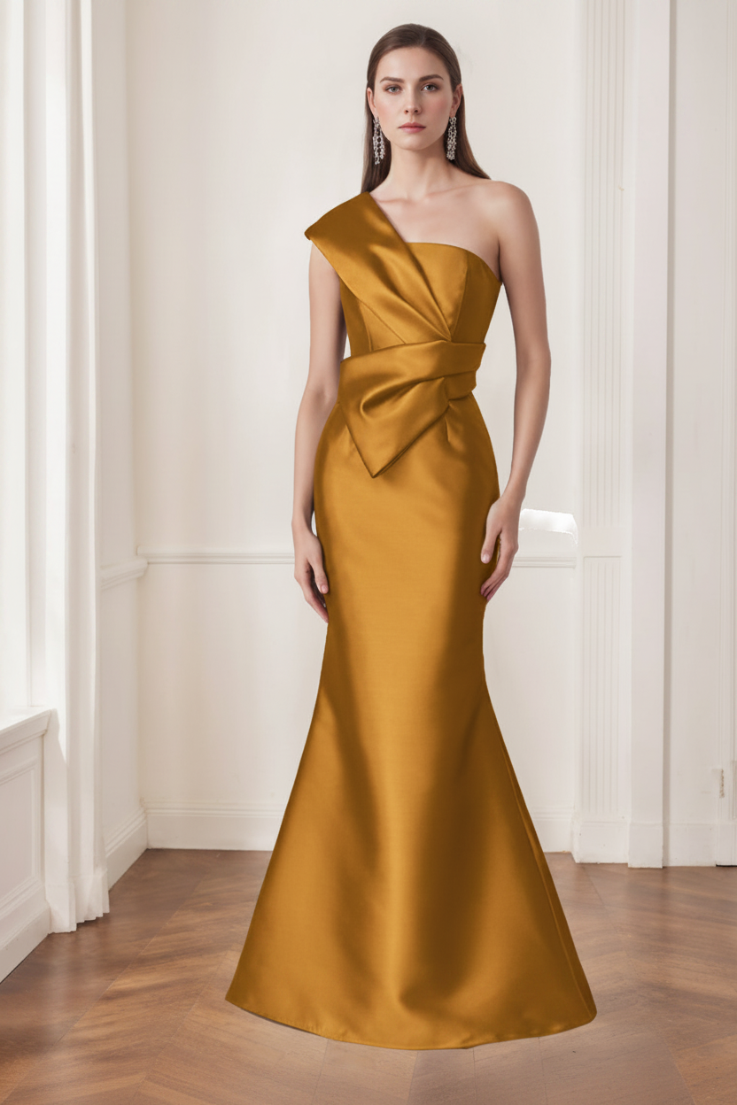 Trumpet/Mermaid One-Shoulder Sleeveless Floor-Length Mother of the Bride Dresses