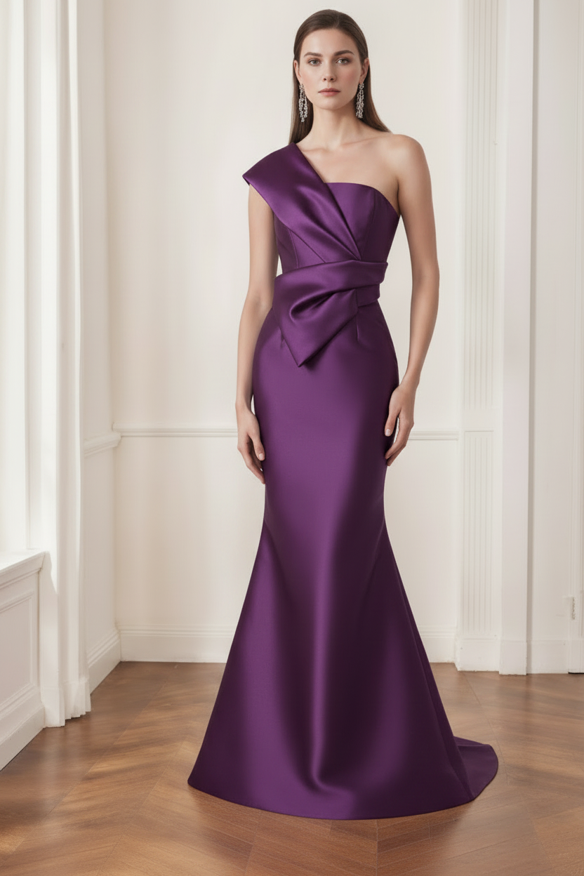 Trumpet/Mermaid One-Shoulder Sleeveless Floor-Length Mother of the Bride Dresses
