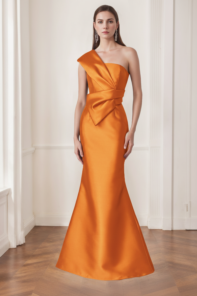 Trumpet/Mermaid One-Shoulder Sleeveless Floor-Length Mother of the Bride Dresses