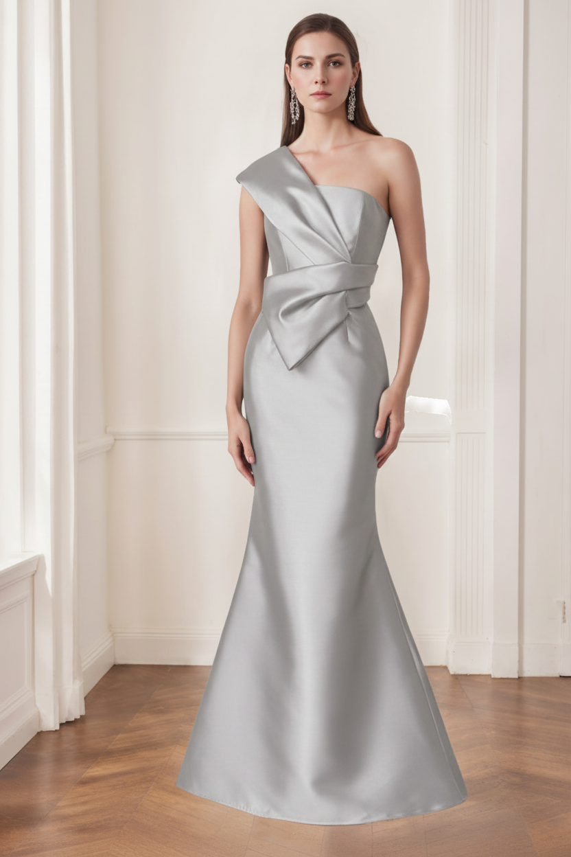 Trumpet/Mermaid One-Shoulder Sleeveless Floor-Length Mother of the Bride Dresses