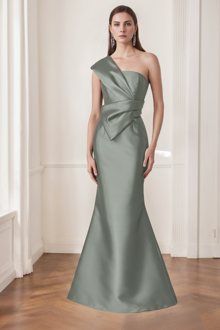 Trumpet/Mermaid One-Shoulder Sleeveless Floor-Length Mother of the Bride Dresses