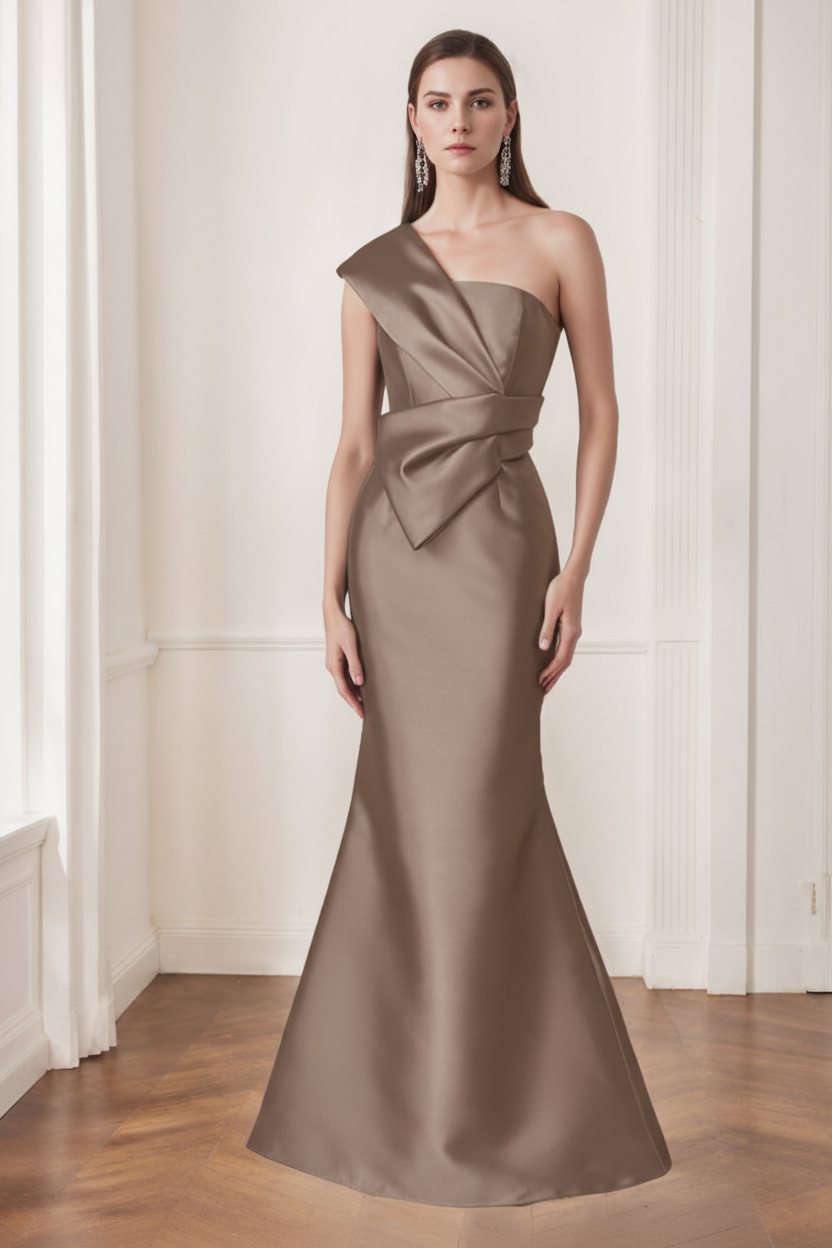Trumpet/Mermaid One-Shoulder Sleeveless Floor-Length Mother of the Bride Dresses