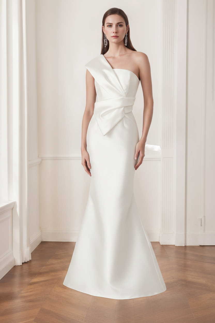 Trumpet/Mermaid One-Shoulder Sleeveless Floor-Length Mother of the Bride Dresses