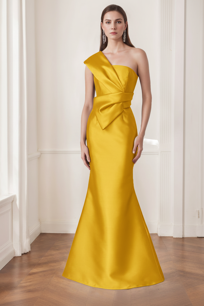 Trumpet/Mermaid One-Shoulder Sleeveless Floor-Length Mother of the Bride Dresses